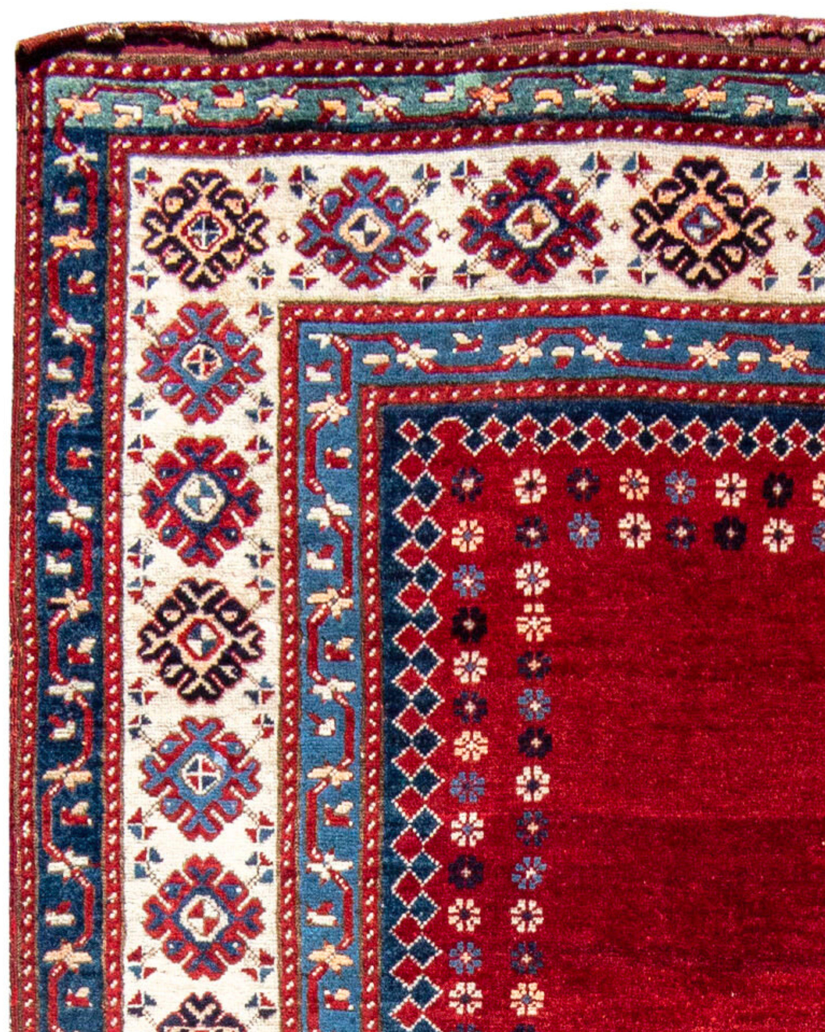 Caucasian Antique Kazak Rug, Late 19th Century For Sale