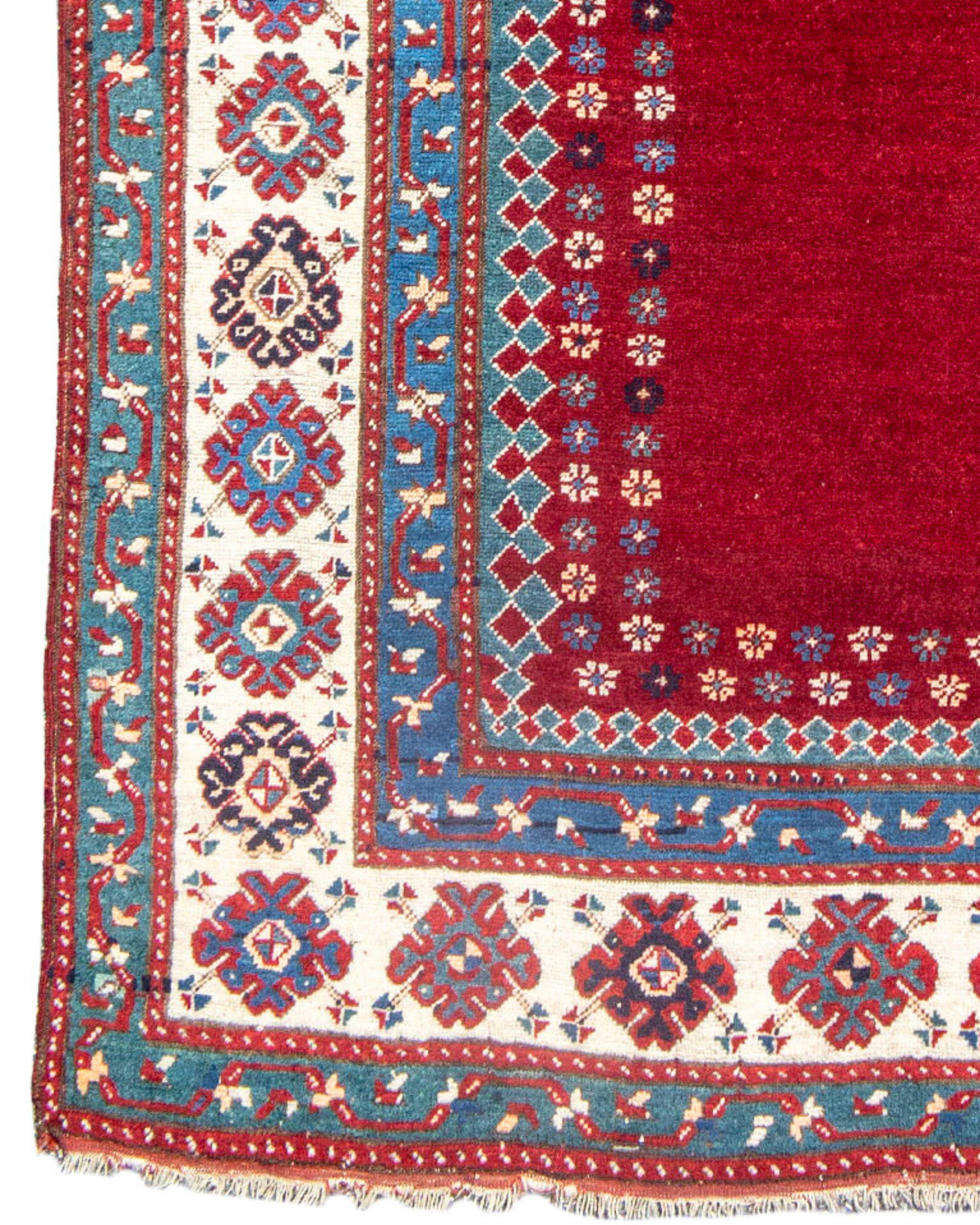 Hand-Woven Antique Kazak Rug, Late 19th Century For Sale