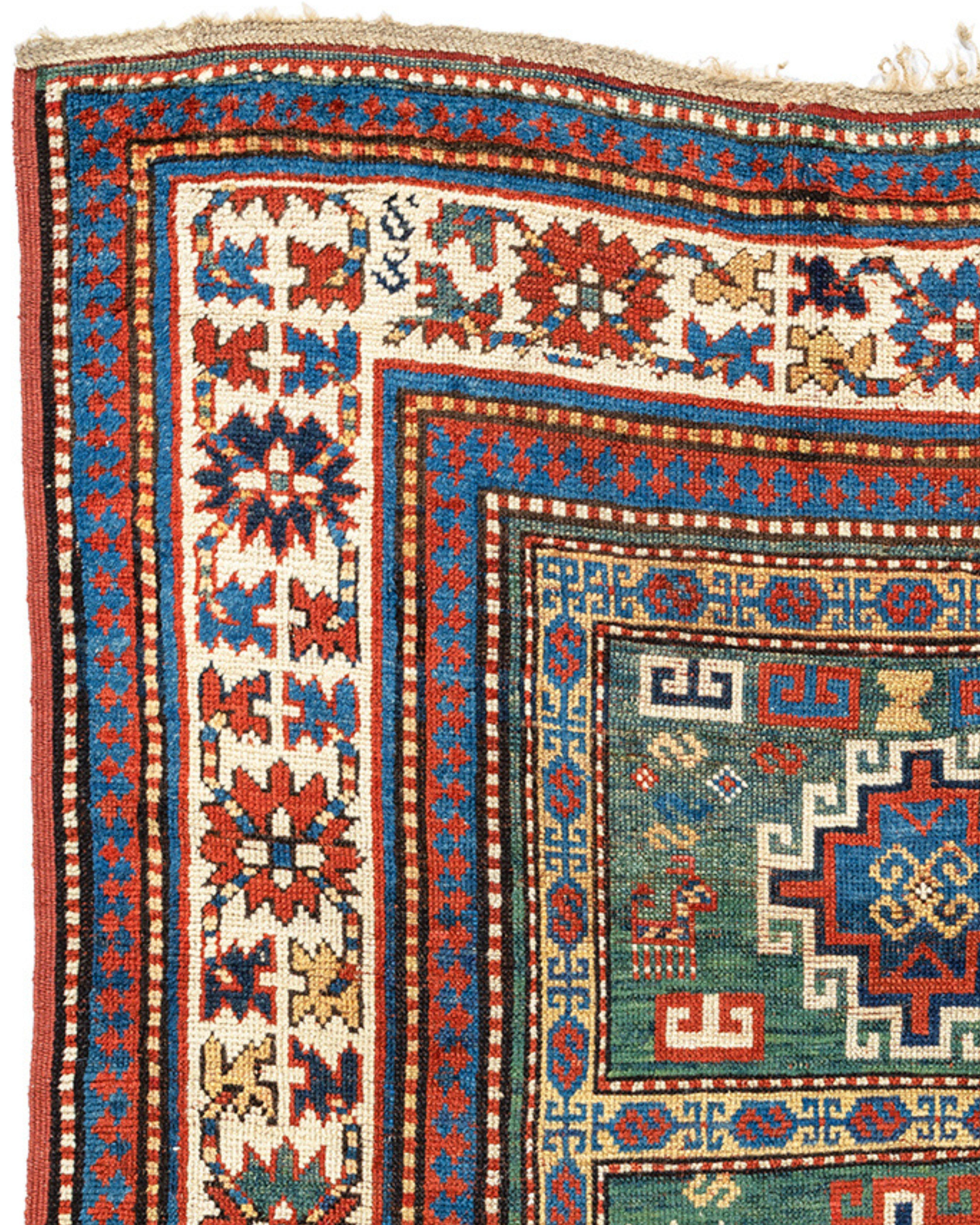 Tissé à la main Tapis Kazak antique, fin du 19e siècle en vente