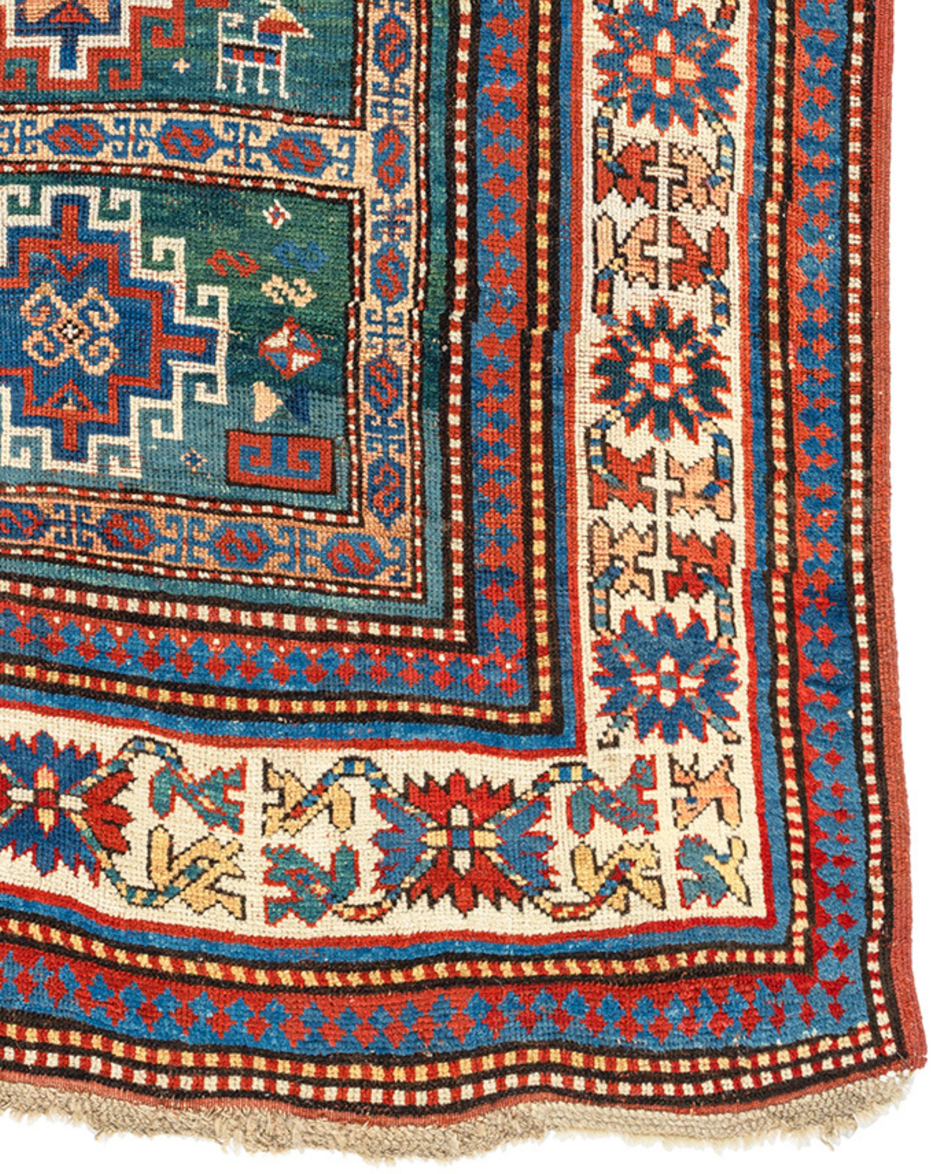 XIXe siècle Tapis Kazak antique, fin du 19e siècle en vente