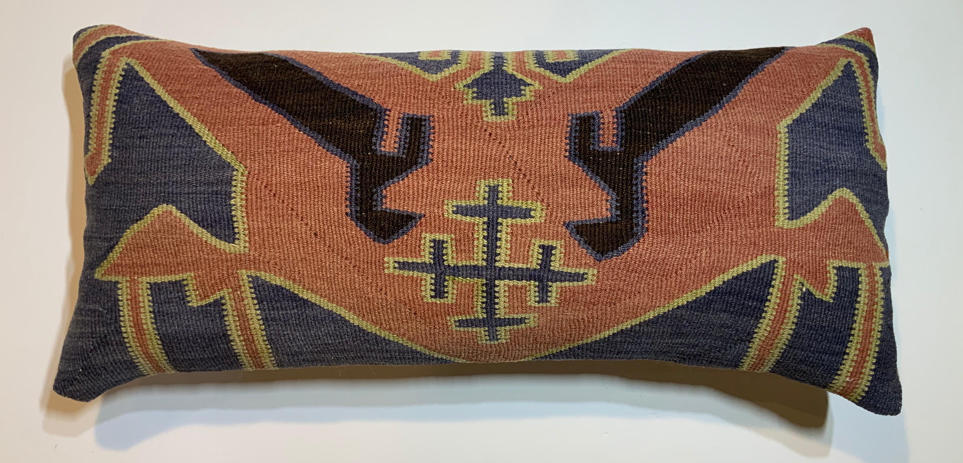 Wool Antique Kazak Rug Pillow