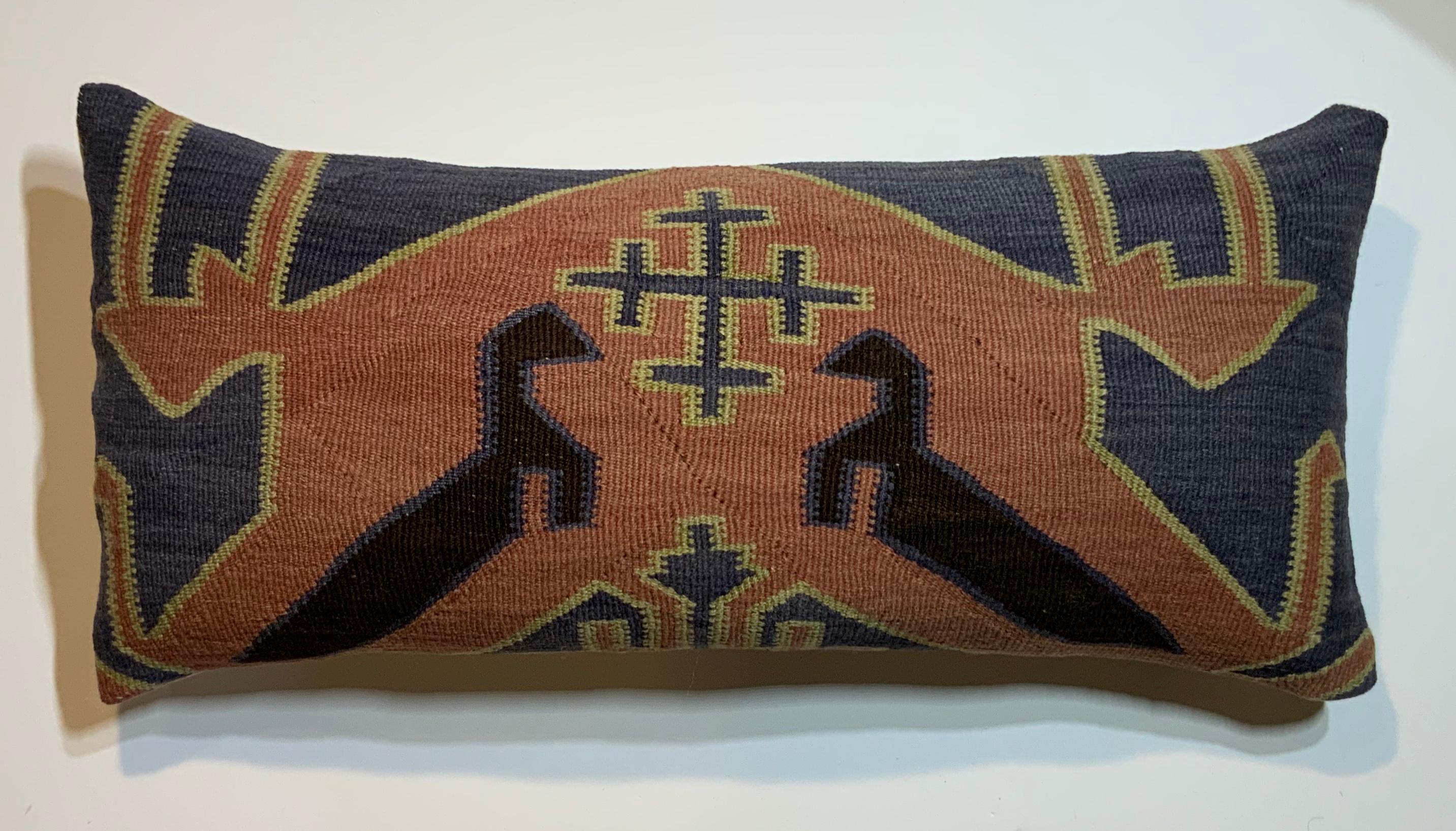 Antique Kazak Rug Pillow 1