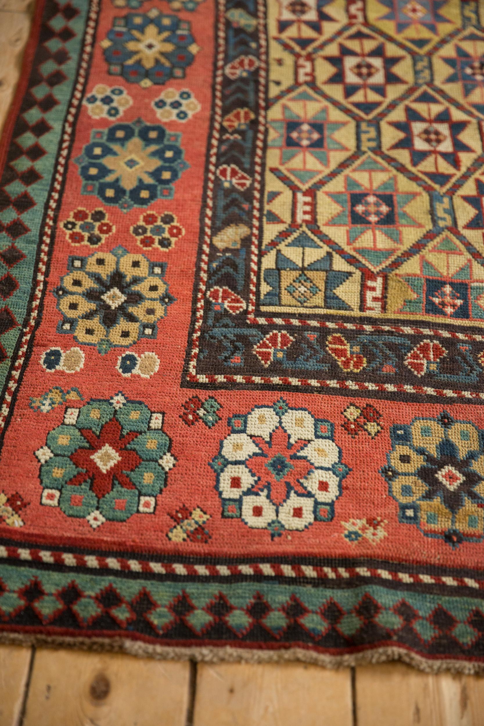 Antique Kazak Rug Runner In Good Condition For Sale In Katonah, NY