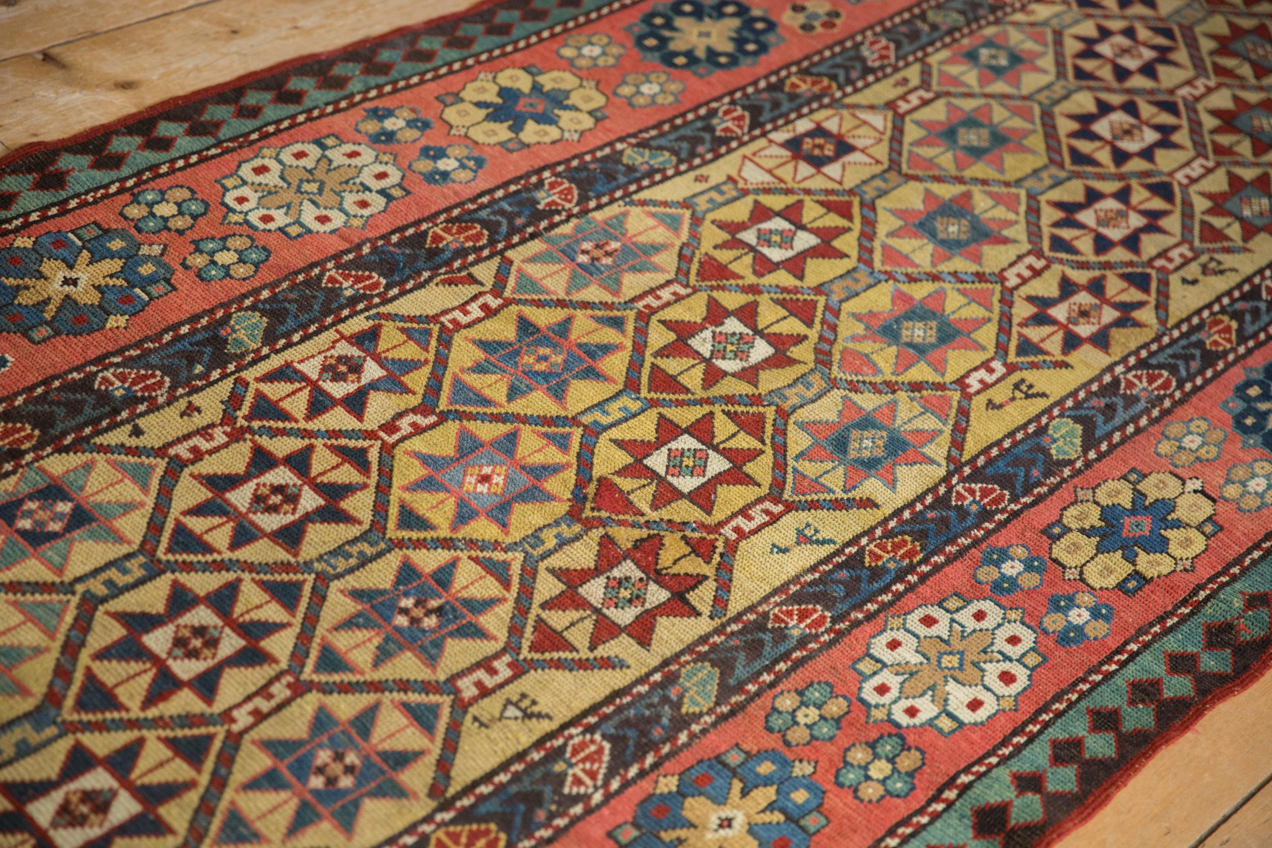 Mid-19th Century Antique Kazak Rug Runner For Sale