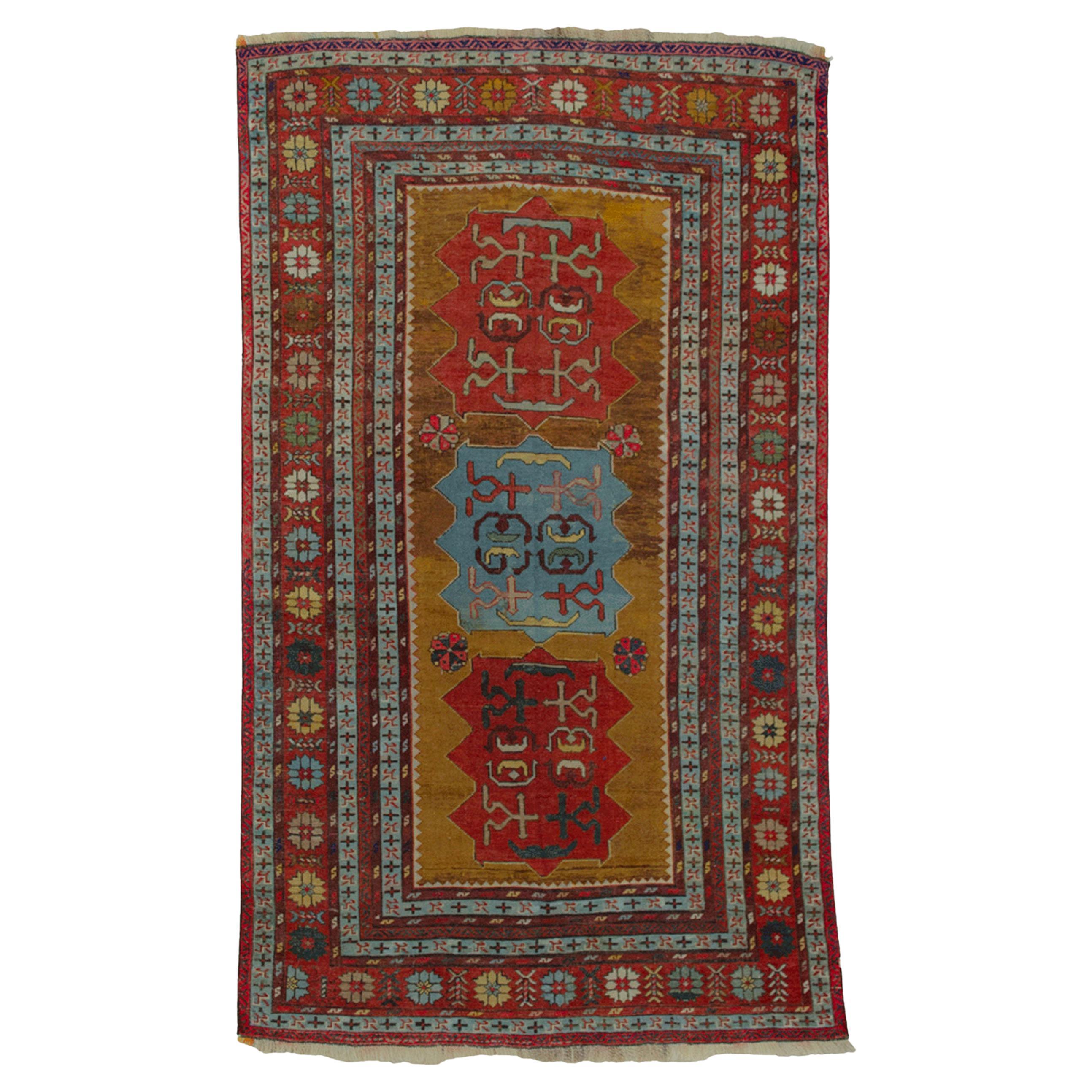 Antique Kazak Rug, South Caucasus, 205x121cm For Sale