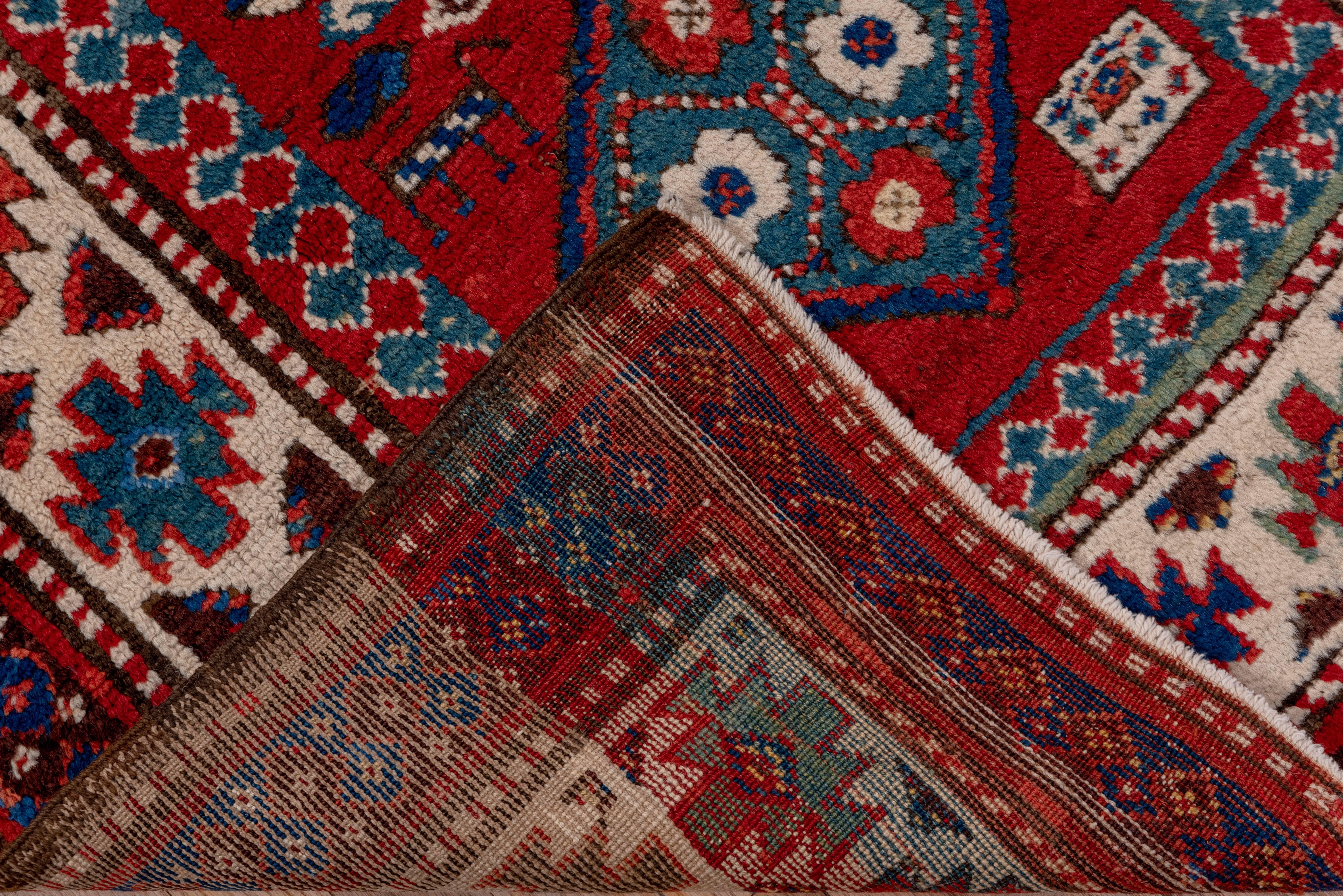 Antique  Red Kazak Runner, circa 1900s In Excellent Condition For Sale In New York, NY
