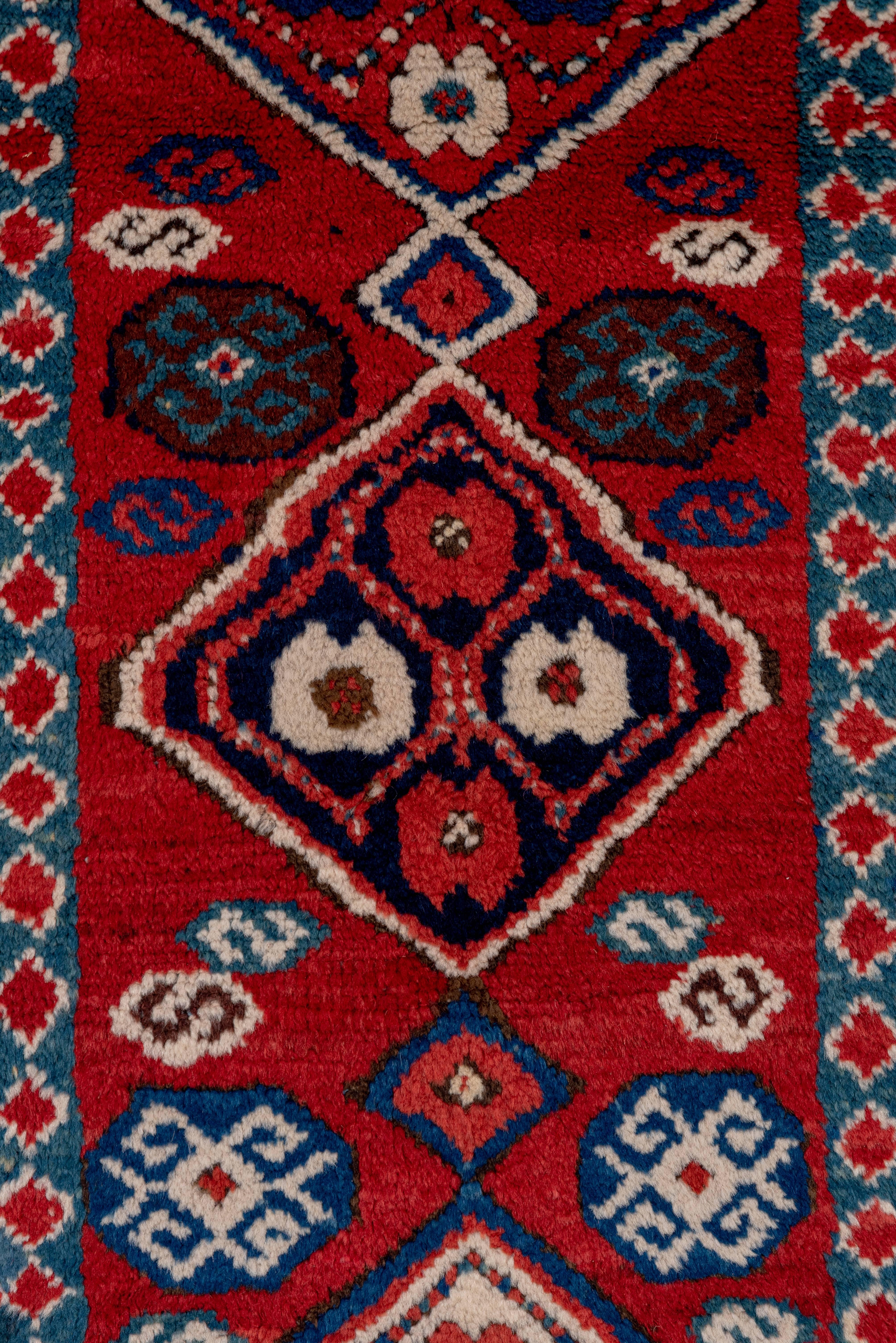 Early 20th Century Antique  Red Kazak Runner, circa 1900s For Sale