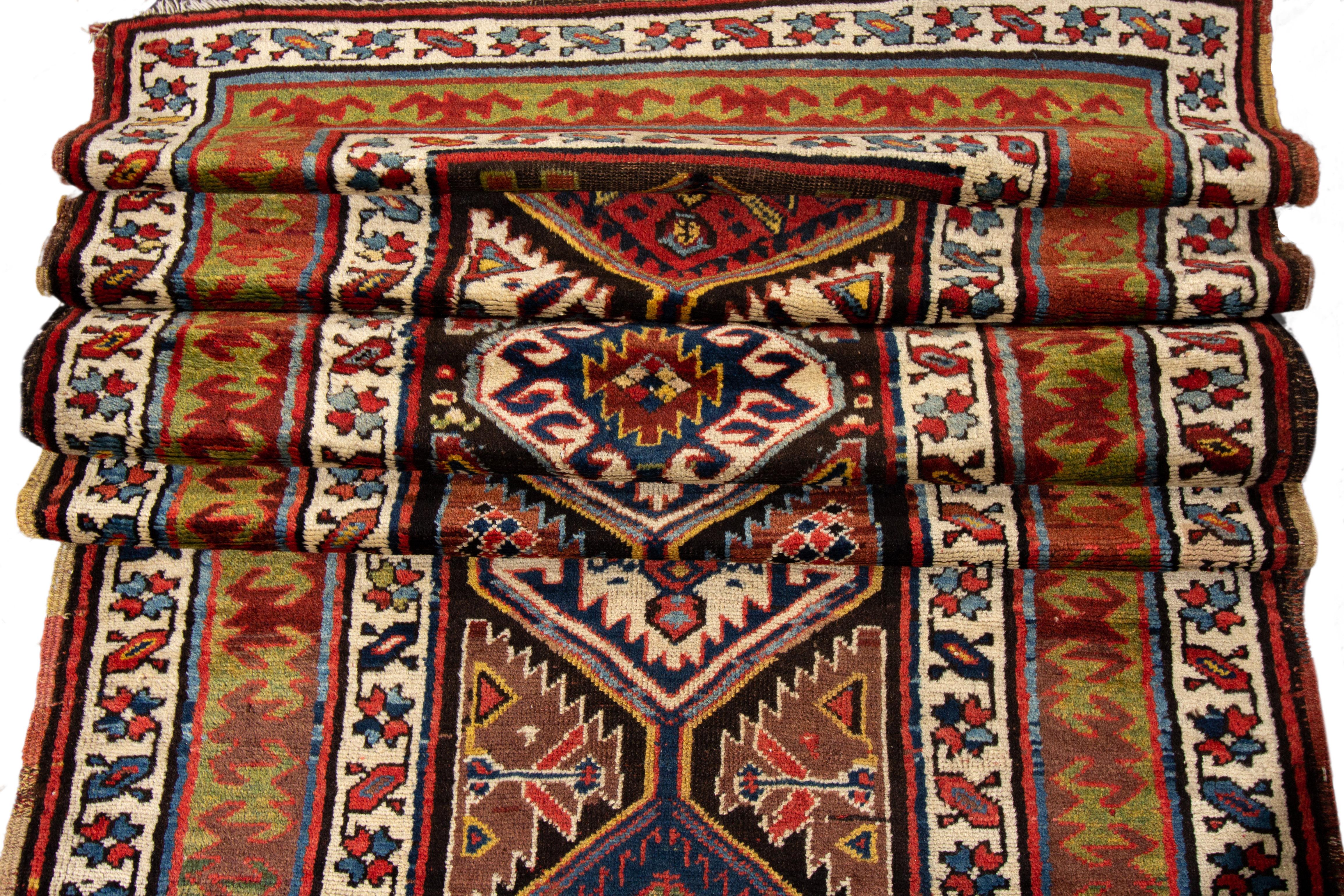 Antique Kazak Runner Rug For Sale 3