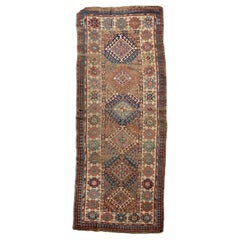 Antique Kazak Runner with Mature Dyes & Iconic Design, c. 1920-30's