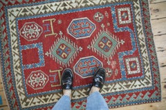 Antique Kazak Square Rug