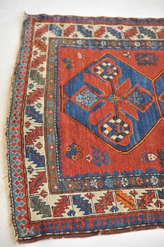 Antique Kazak Tribal Rug with Variations of Clay, Rust, Autumn