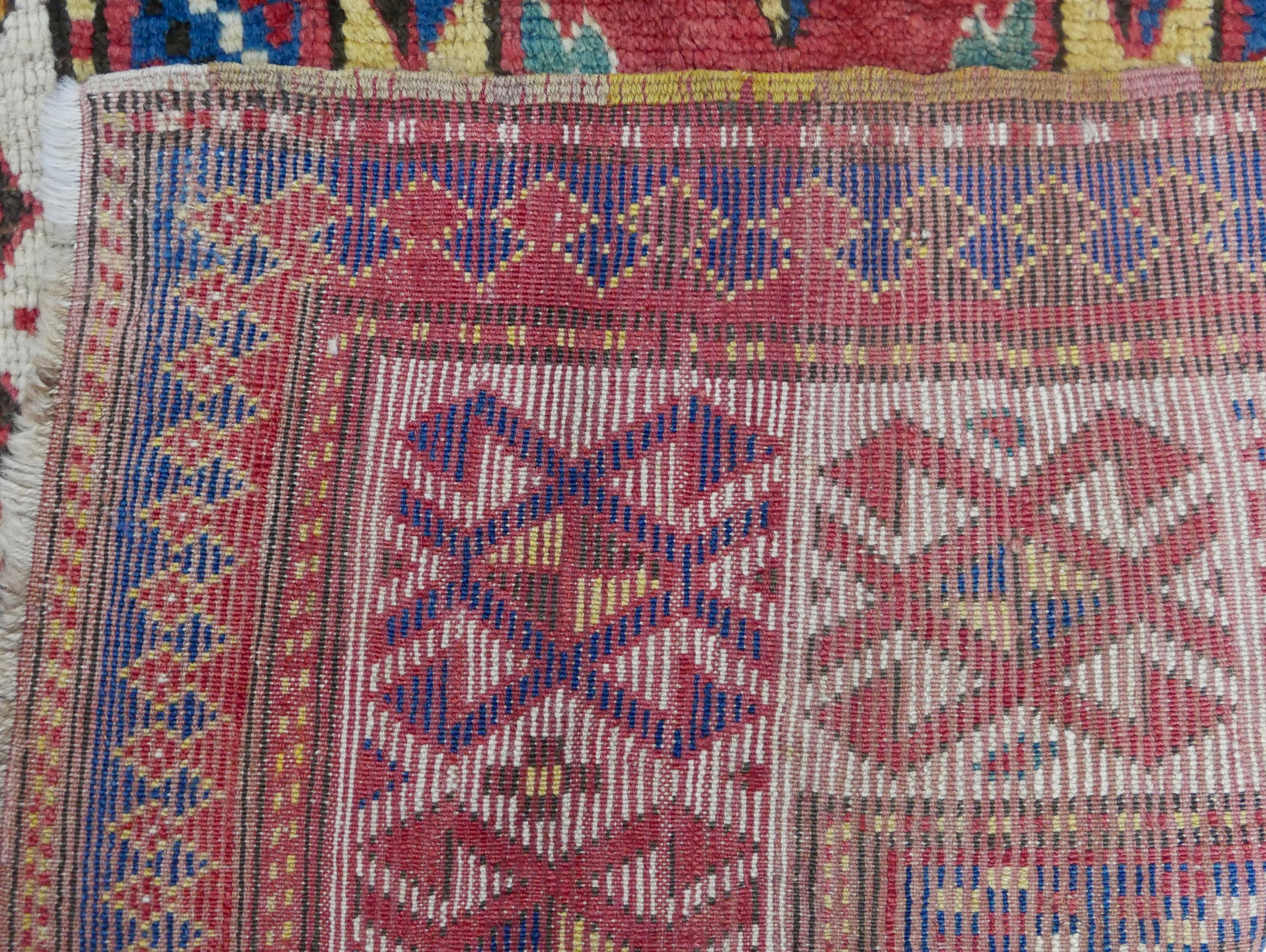 Antique Kazak Wool Rug, 19th Century Kazakhstan 11