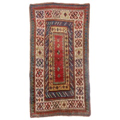 Antique Kazak Wool Rug, 19th Century Kazakhstan