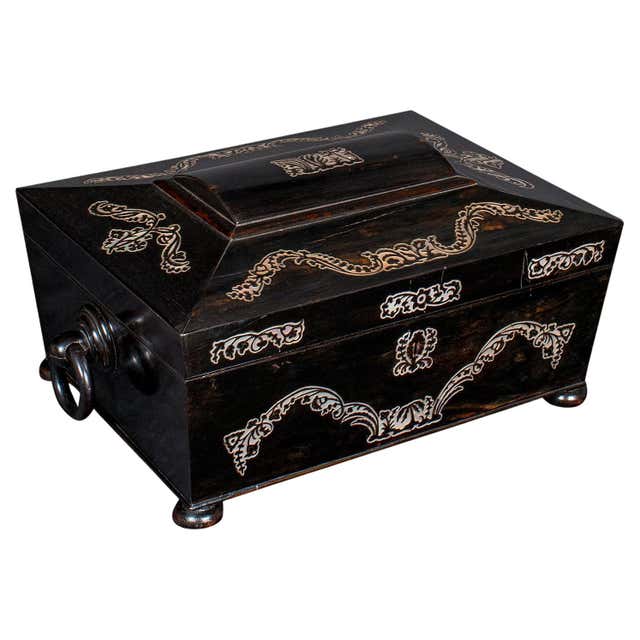 Antique Satinwood Inlaid Box. English C.1840 For Sale at 1stDibs
