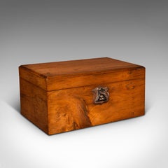 Antique Keepsake Box, Scottish, Sycamore, Work, Jewellery Case, Victorian, 1880