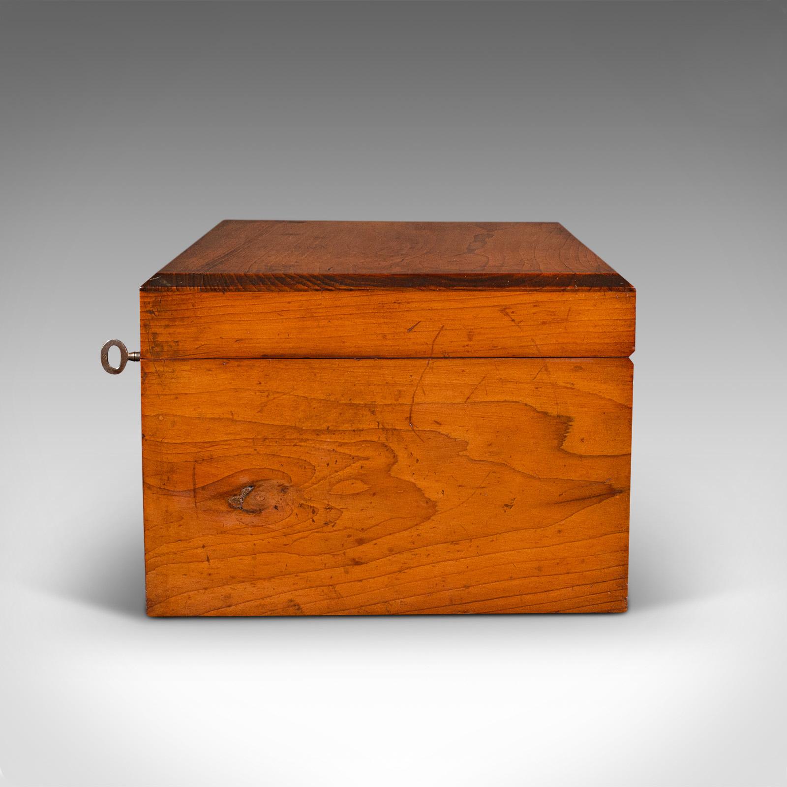 Antique Keepsake Box, Scottish, Sycamore, Work, Jewellery Case, Victorian, 1880 For Sale 1