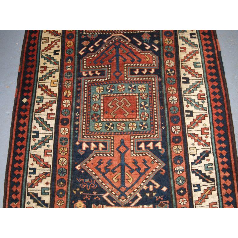 XIXe siècle Tapis de couloir Kelardasht ancien en vente