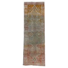 Antique Kenare Oushak with Earthy Tones