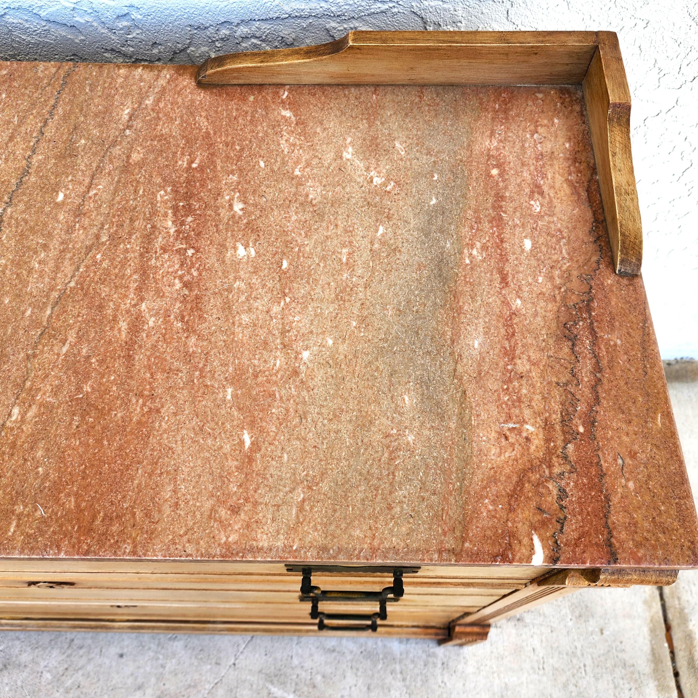 20th Century Antique Kent Coffey Marble Top Sideboard Dresser Bar For Sale