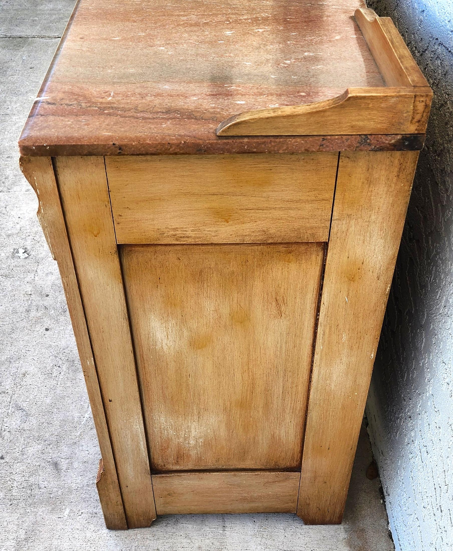 Antique Kent Coffey Marble Top Sideboard Dresser Bar For Sale 3