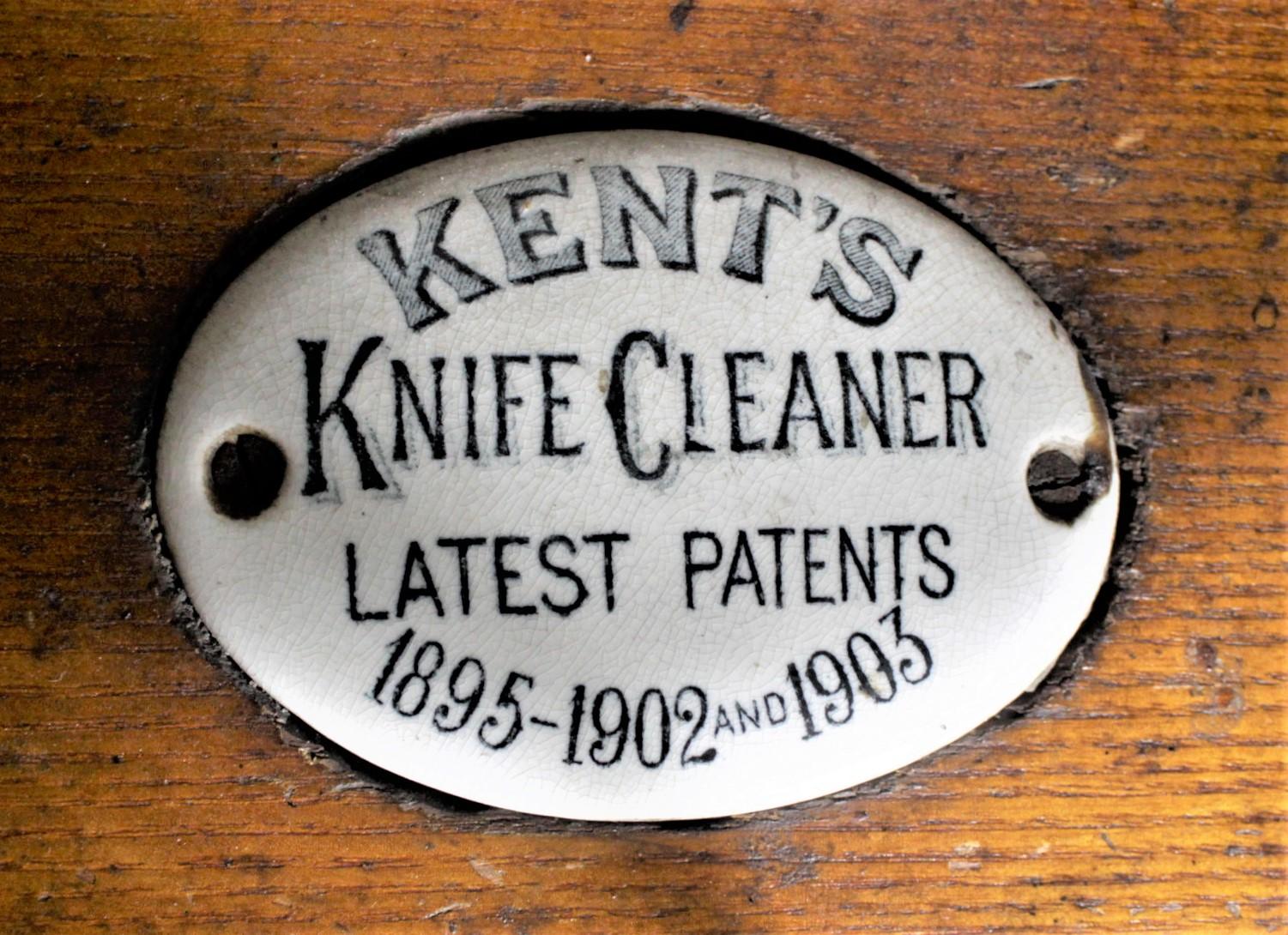 English Antique Kent's Knife Cleaning, Polishing & Sharpening Wheel with Original Labels For Sale