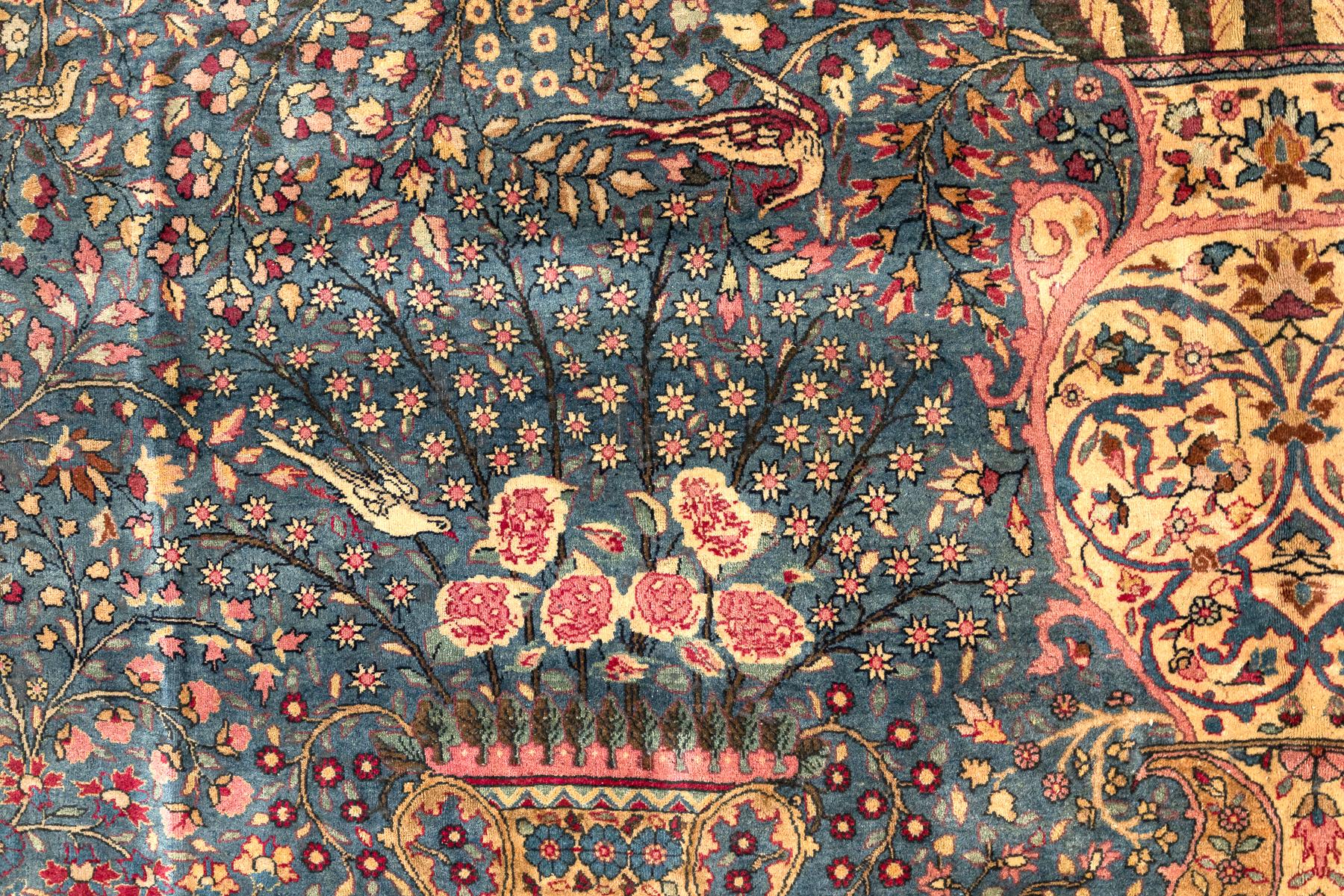 Hand-Knotted Antique Kerman Carpet Palatial Size  For Sale