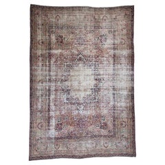 Antique Kerman Carpet with Wear (DK-116-8)