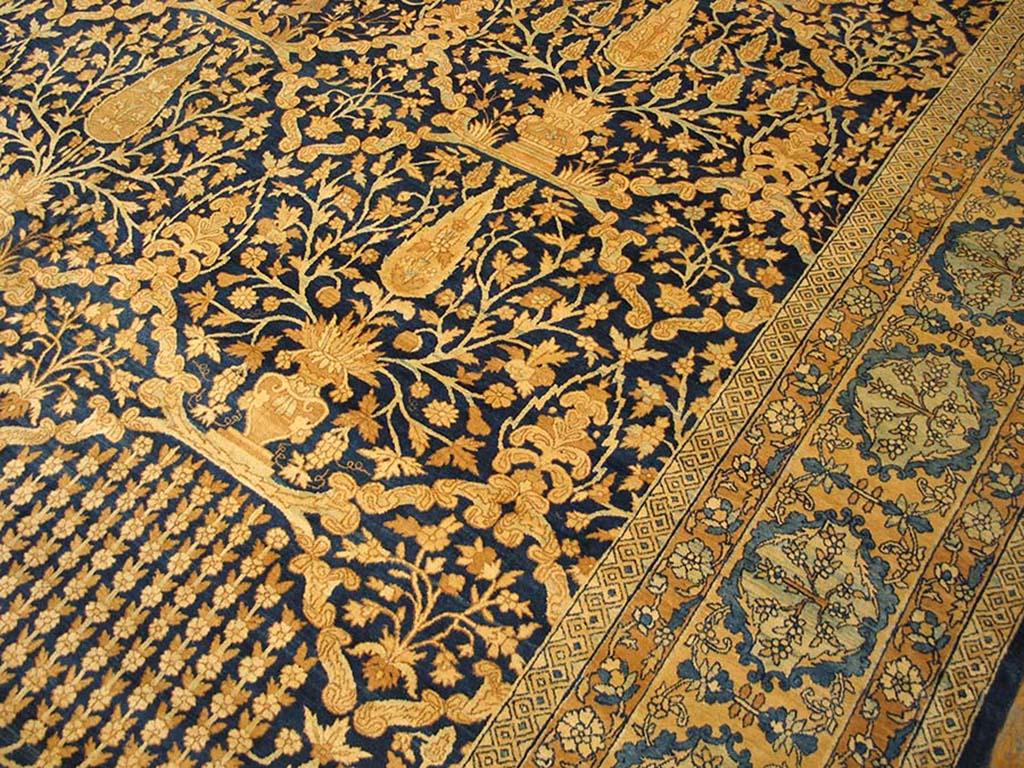 Hand-Knotted Early 20th Century Persian Kerman Lavar Carpet by OCM ( 16'4