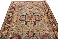 Antique Kerman Lavar Pink and Beige Wool Persian Rug by Rug & Kilim