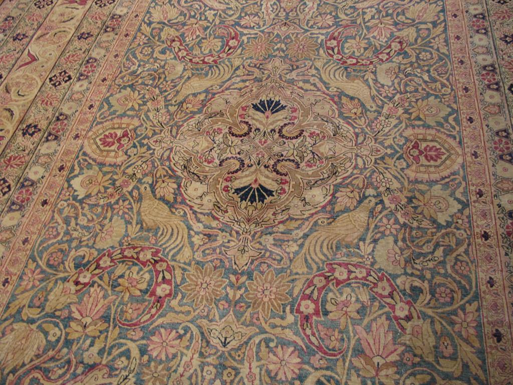 Hand-Knotted 19th Century Persian Kerman Laver Carpet ( 10' x 20'8
