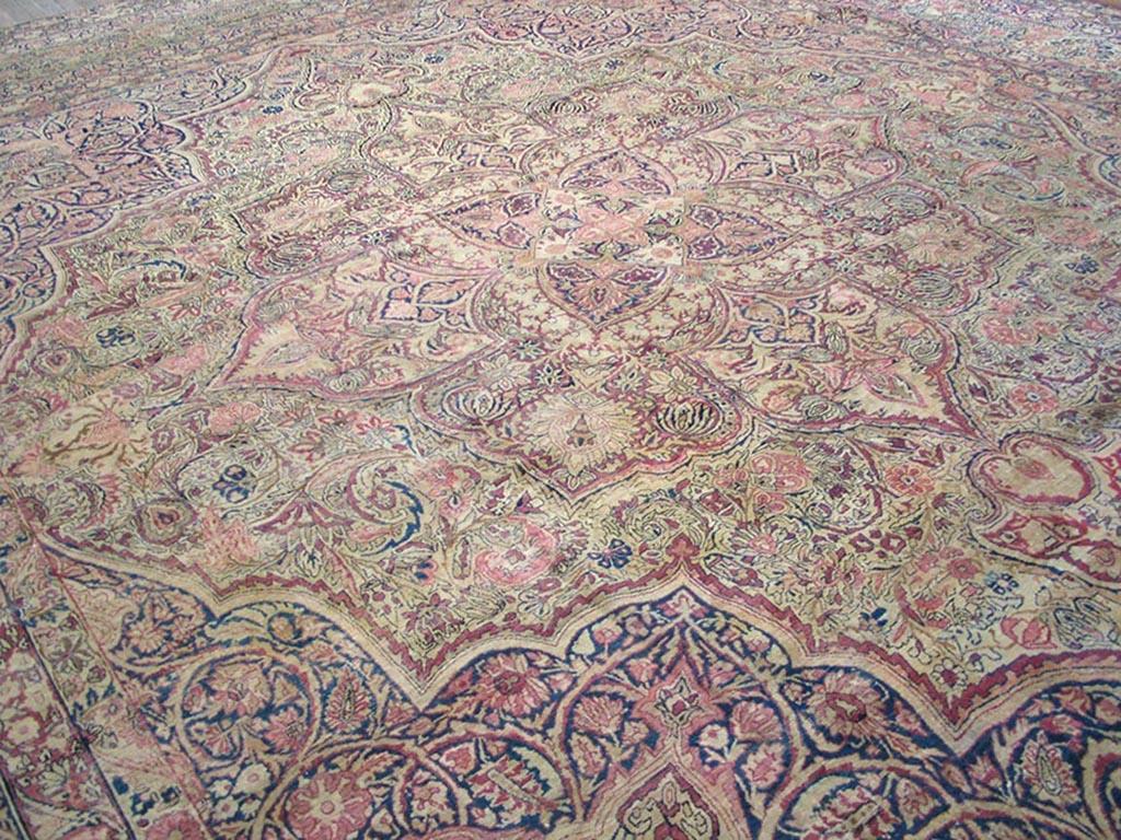 Late 19th Century Persian Laver Kerman Carpet ( 14' x 17' - 427 x 518 cm )  For Sale 1