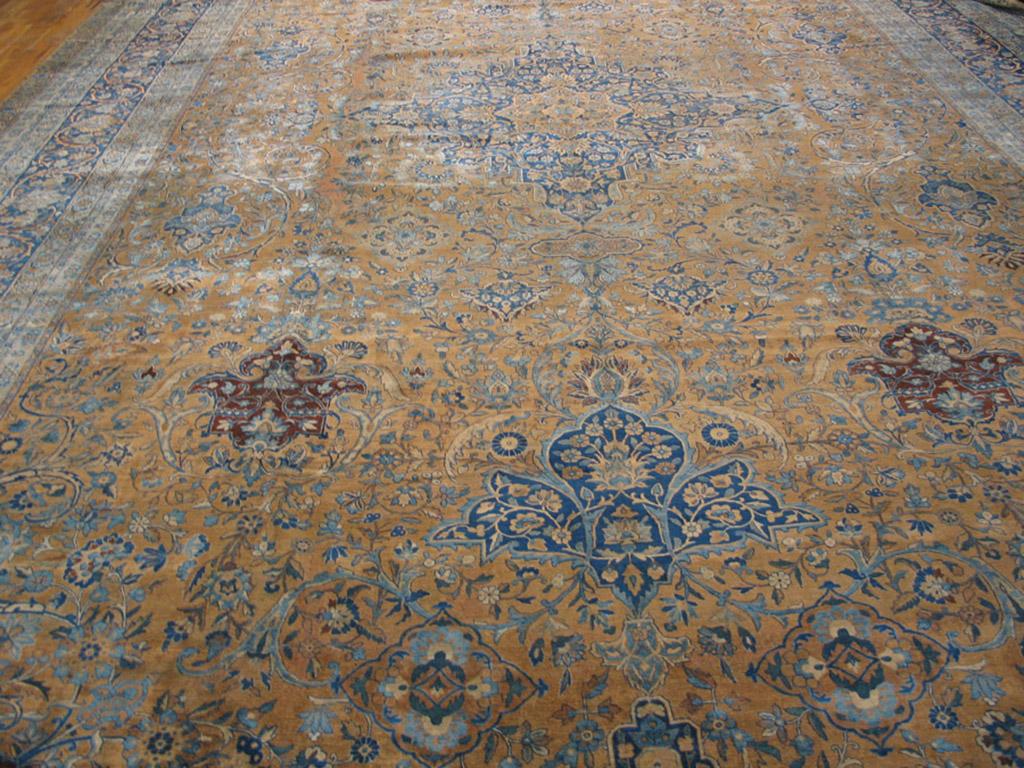 Early 20th Century Persian Kirman Lavar Carpet ( 16' x 27'6