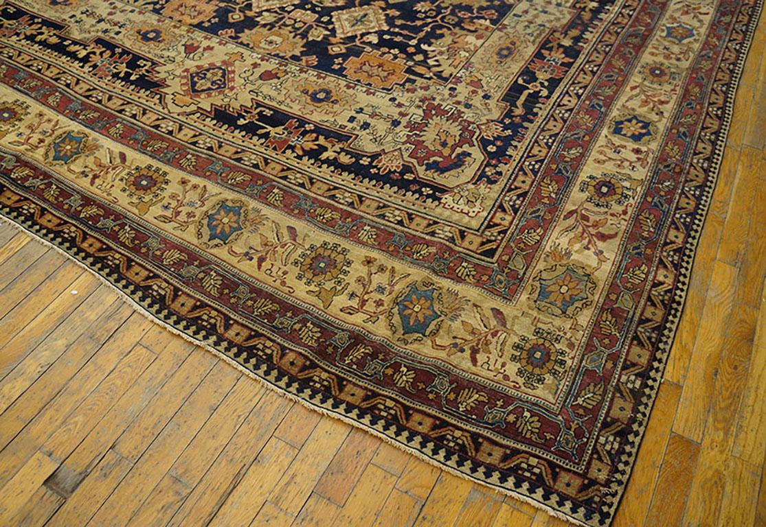 Hand-Knotted 19th Century Persian Kerman Lavar Carpet ( 16'6