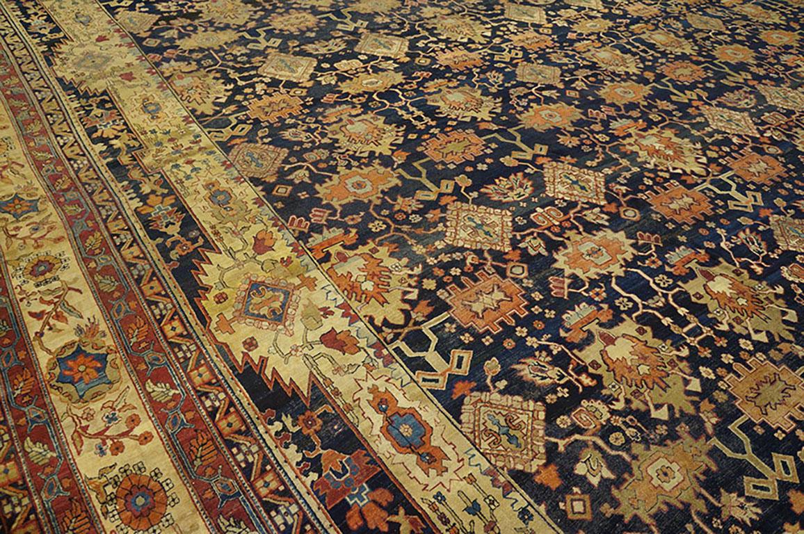 Late 19th Century 19th Century Persian Kerman Lavar Carpet ( 16'6