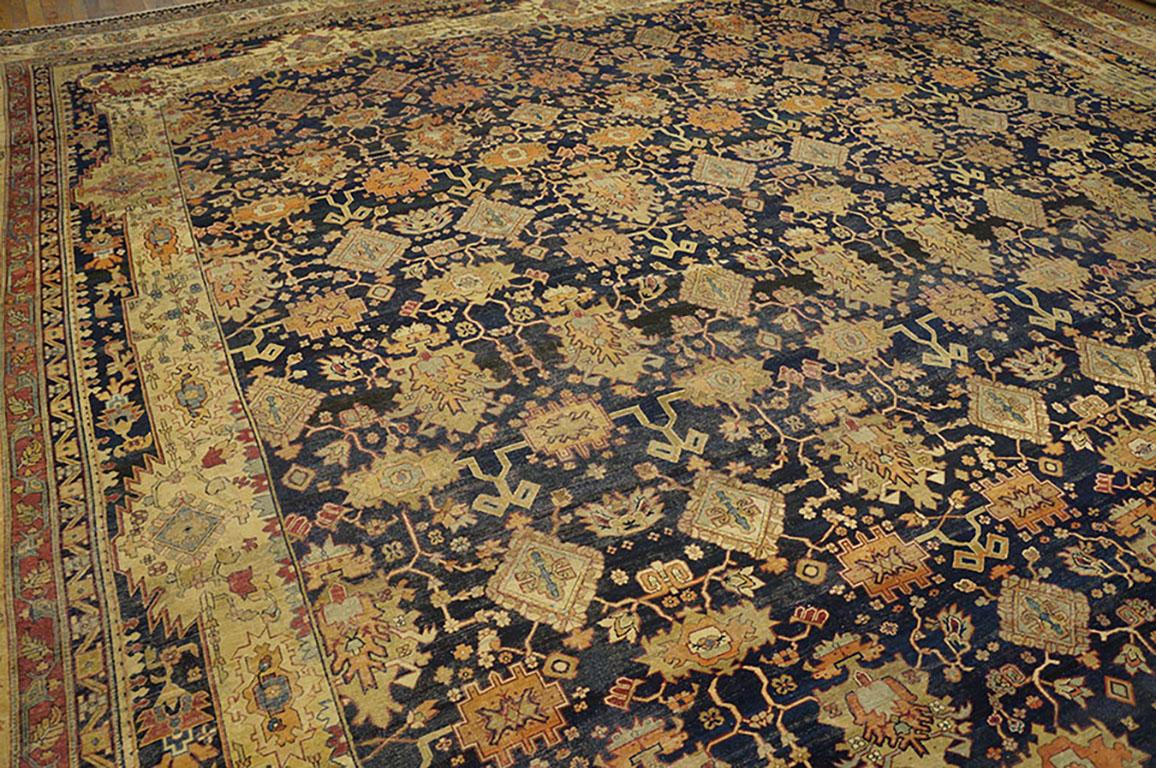 Wool 19th Century Persian Kerman Lavar Carpet ( 16'6