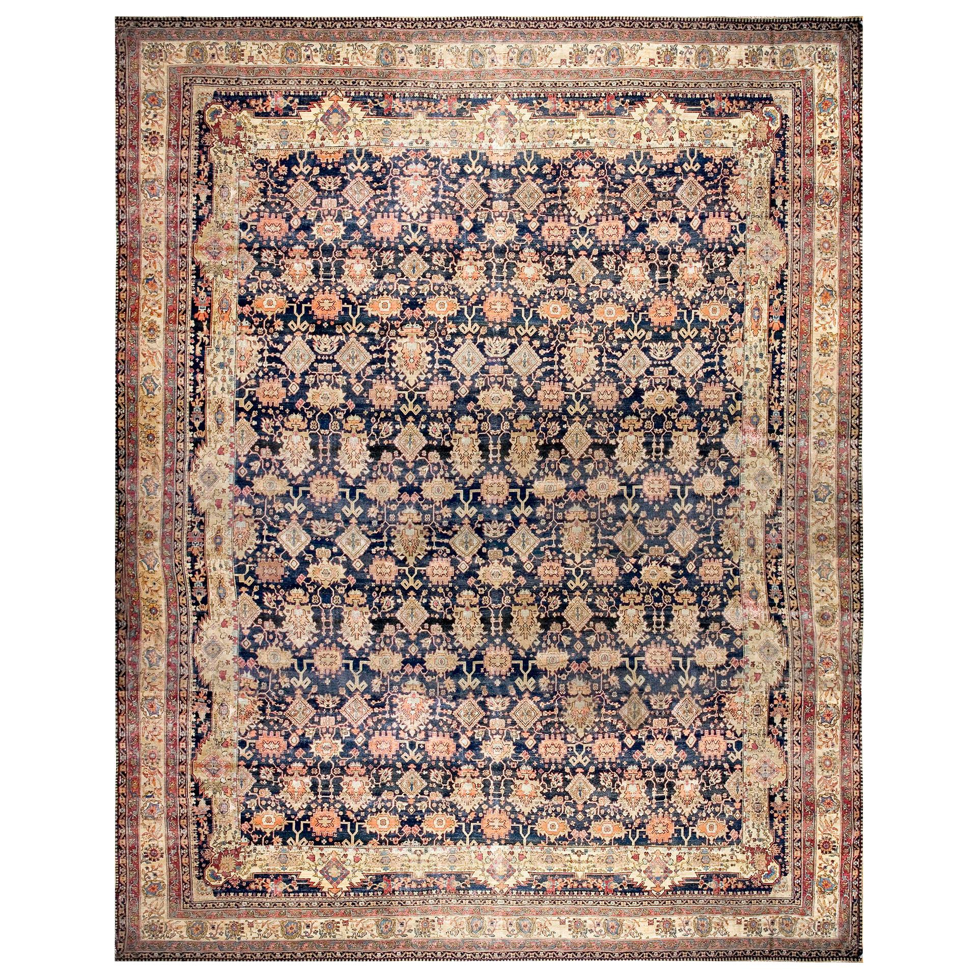 19th Century Persian Kerman Lavar Carpet ( 16'6" x 22'6" - 503 x 685 ) For Sale