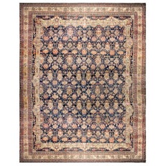 Tapis persan Kerman Lavar du 19ème siècle ( 16''6 x 22''6 - 503 x 685 )