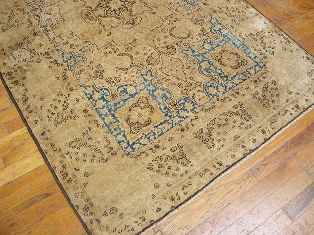 Hand-Knotted 19th Century S.E. Kirman Lavar Carpet ( 4' x 6'4
