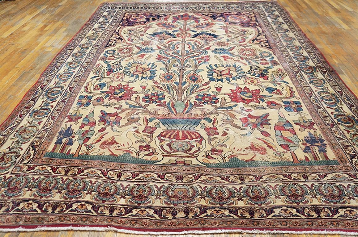 Antique Kerman - Lavar rug. Size: 7'9