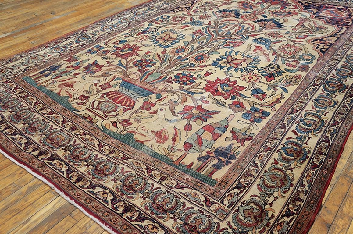 Persian Antique Kerman, Lavar Rug For Sale