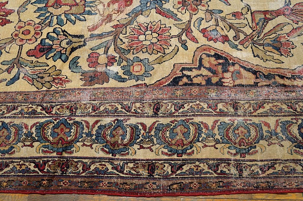 Late 19th Century Antique Kerman, Lavar Rug For Sale