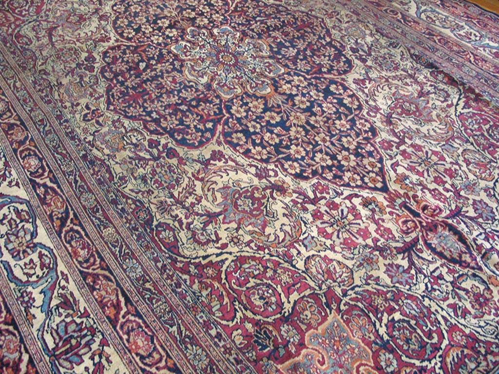 Antique Kerman-Lavar Rug In Good Condition For Sale In New York, NY