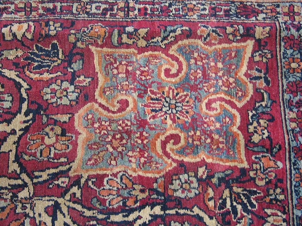 Late 19th Century Antique Kerman-Lavar Rug For Sale