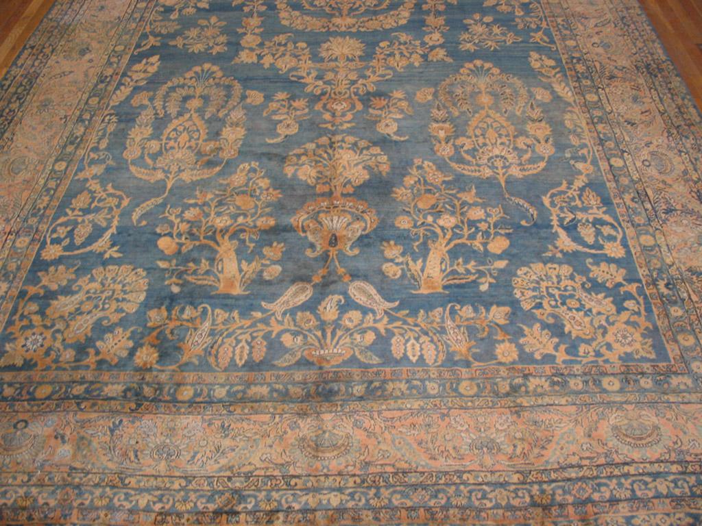 Early 20th Century Persian Kirman Lavar Carpet ( 9'9