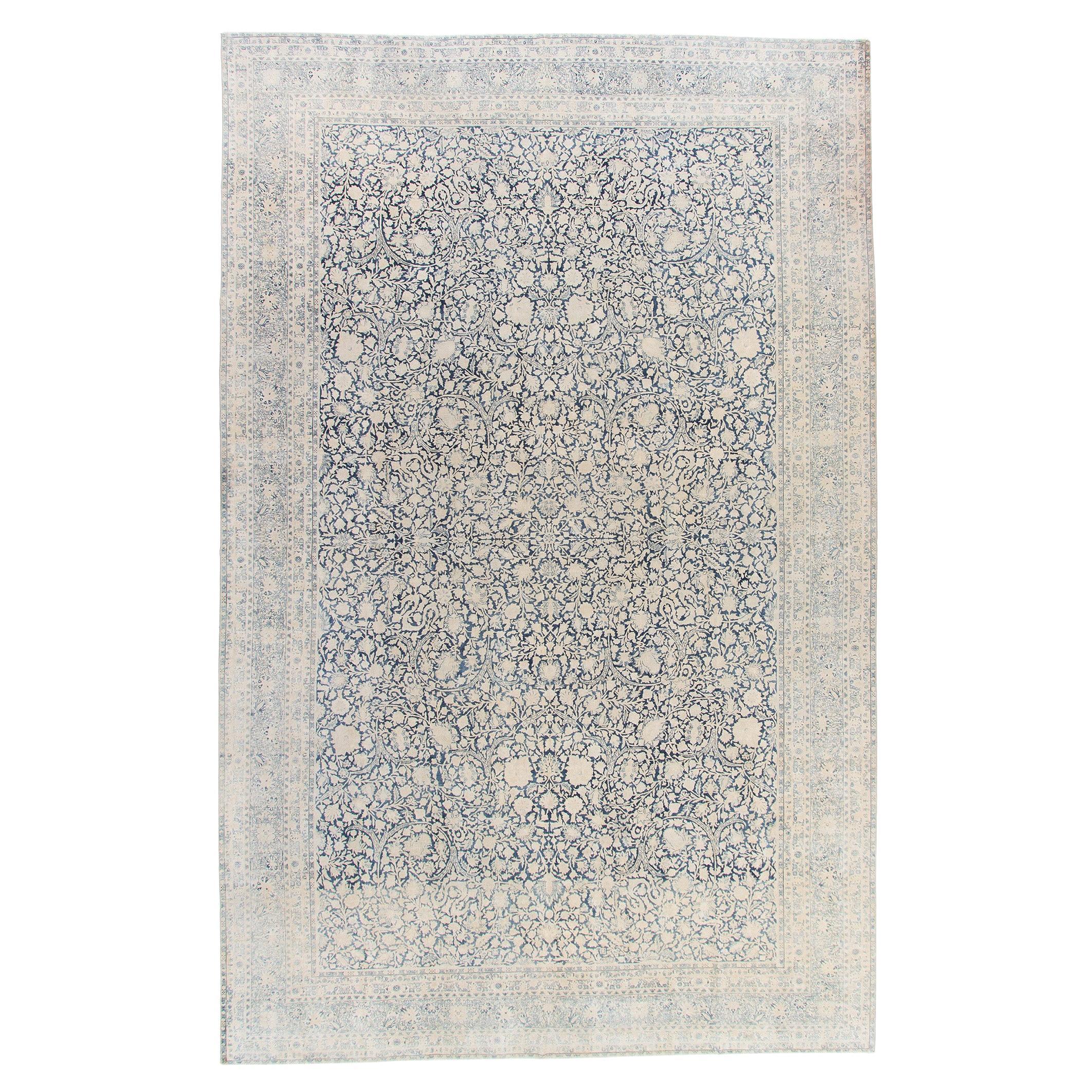 Antique Circa 1910 Persian Kerman Millefleur Wool Rug Hand Knotted 11' X 17'