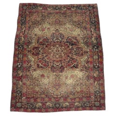 Antique Kerman Persian Oriental Wool Area Rug C1920