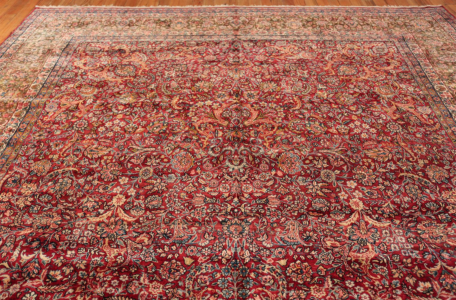 Kirman Antique Kerman Persian Rug. Size: 9 ft 9 in x 17 ft 3 in (2.97 m x 5.26 m)