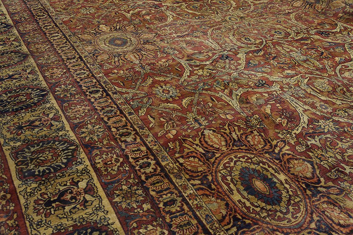 Wool 19th Century Persian Kerman Laver Carpet ( 21' x 28' - 640 x 853 ) For Sale
