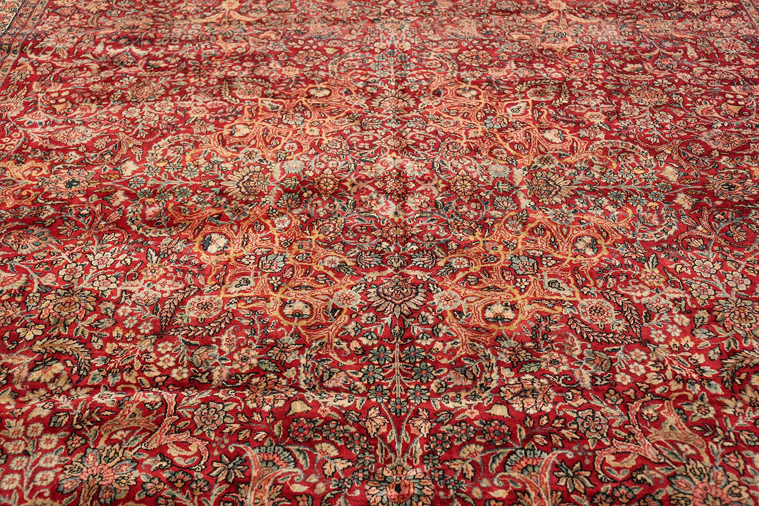 Wool Antique Kerman Persian Rug. Size: 9 ft 9 in x 17 ft 3 in (2.97 m x 5.26 m)