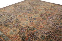 Antique Indian Palace Rug with Tabriz Design & Floral Patterns, from Rug & Kilim